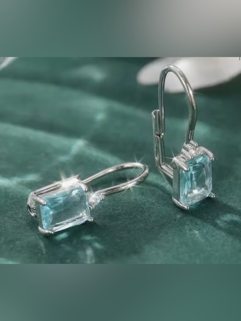 New Silver and Blue Topaz Earrings